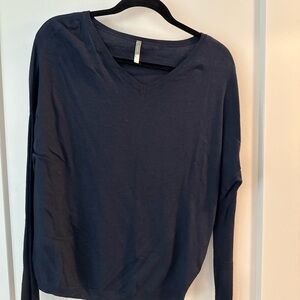 Blue Long Sleeve Relaxed Sweatshirt